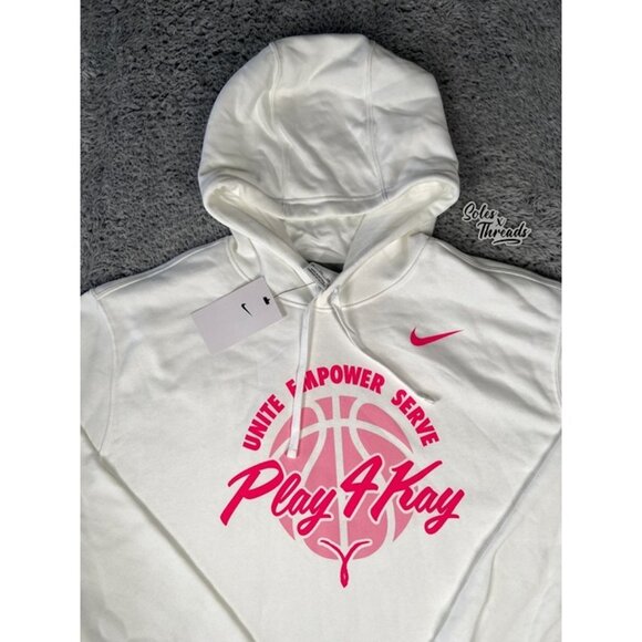 Nike Air Kay Yow PLAY4KAY Team Hoodie Unreleased Size 3XL Men White IM7753-100 - Picture 3 of 5